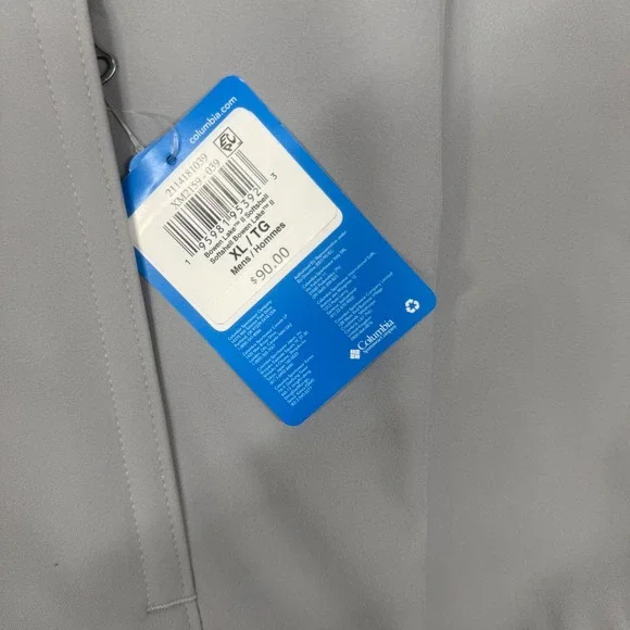 Columbia Bowen Lake II Softshell Jacket Mens XL City Grey Full Zip NWT